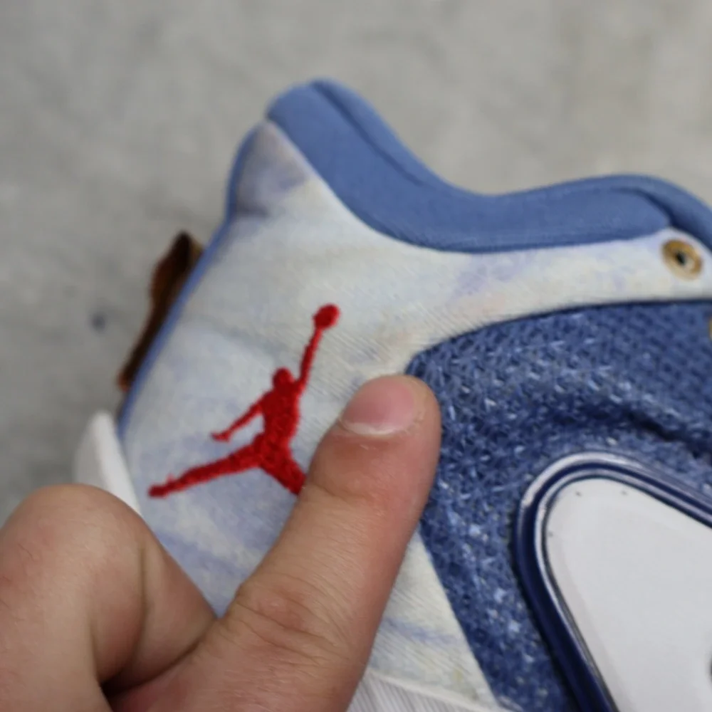 Jordan Mens 10.5 Basketball Shoes Blue Denim Tatum 1‎ Mesh Lightweight High Top